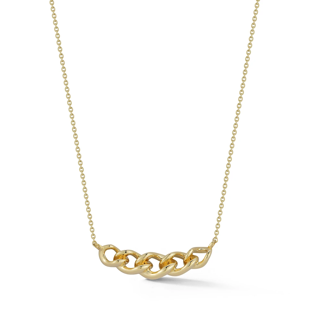 Remi Florence Curved Chain Link Necklace