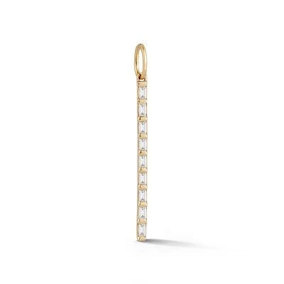 14KYG Sadie Pearl Baguette Charm