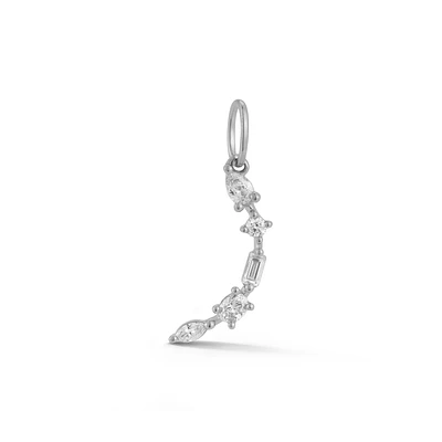 Alexa Jordyn Multi-Shape Diamond Crescent Charm