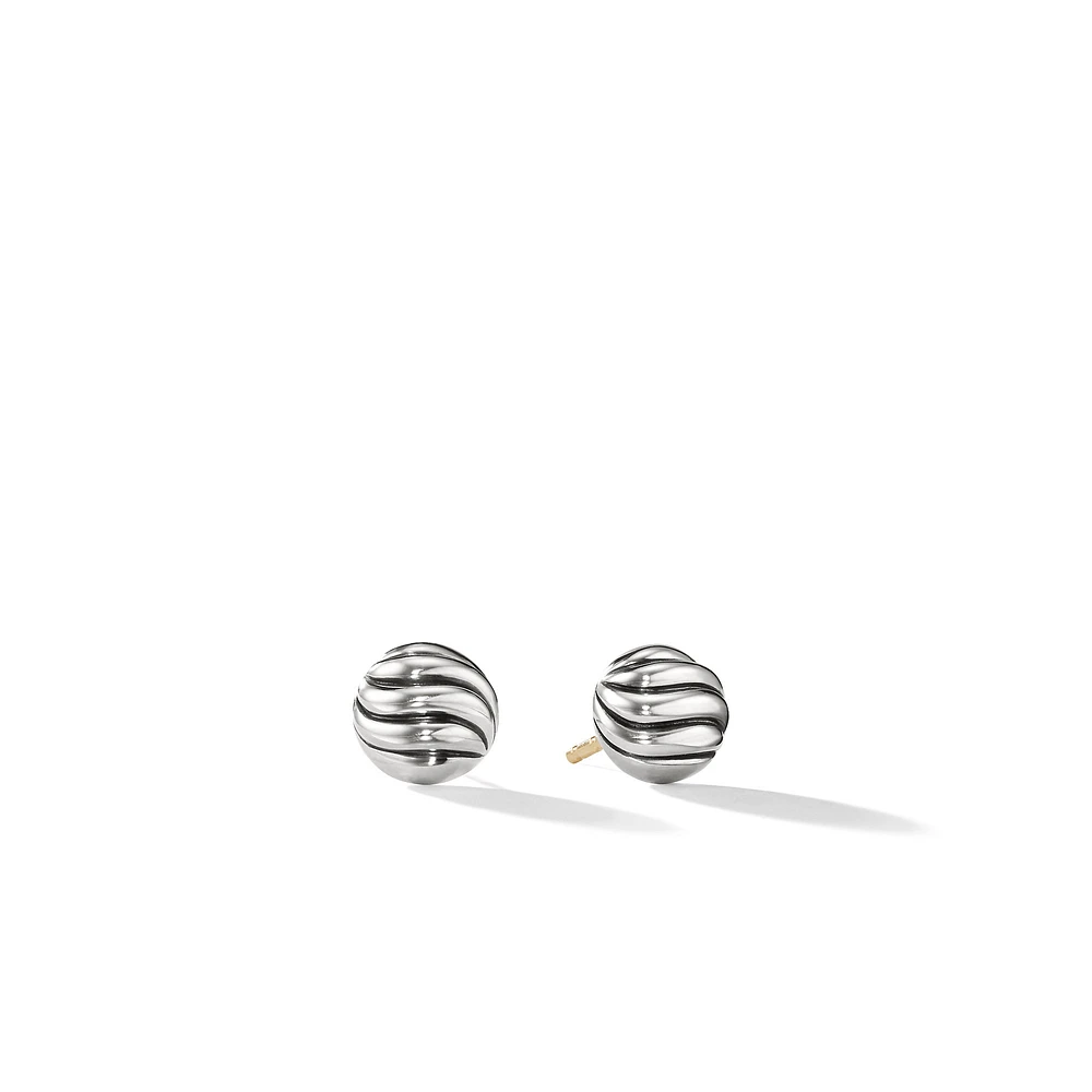 DY Mercer® Triple Ring Drop Earrings in Sterling Silver & Diamonds