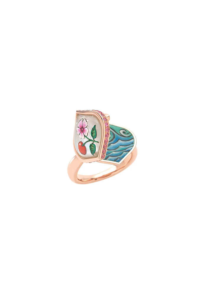 Close Encounters: Cherry Flower Ring size 6.25