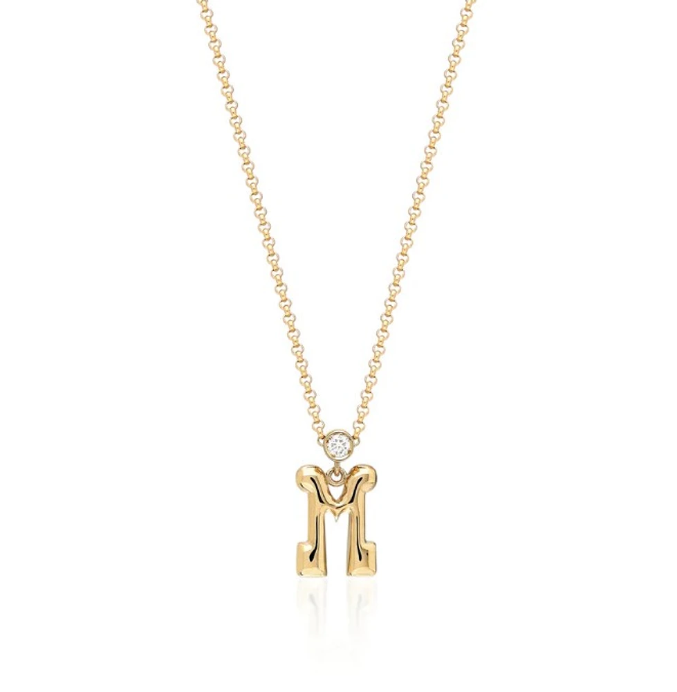 "Sanse" Necklace Letter M
