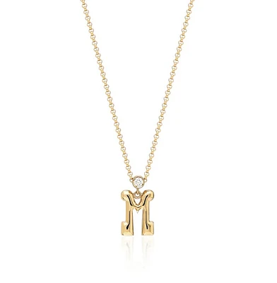 "Sanse" Necklace Letter M