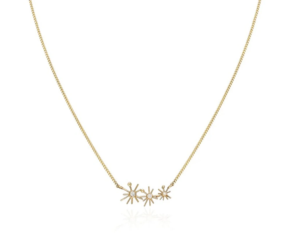 "Buenos Dias" Micro Triple Sun Necklace