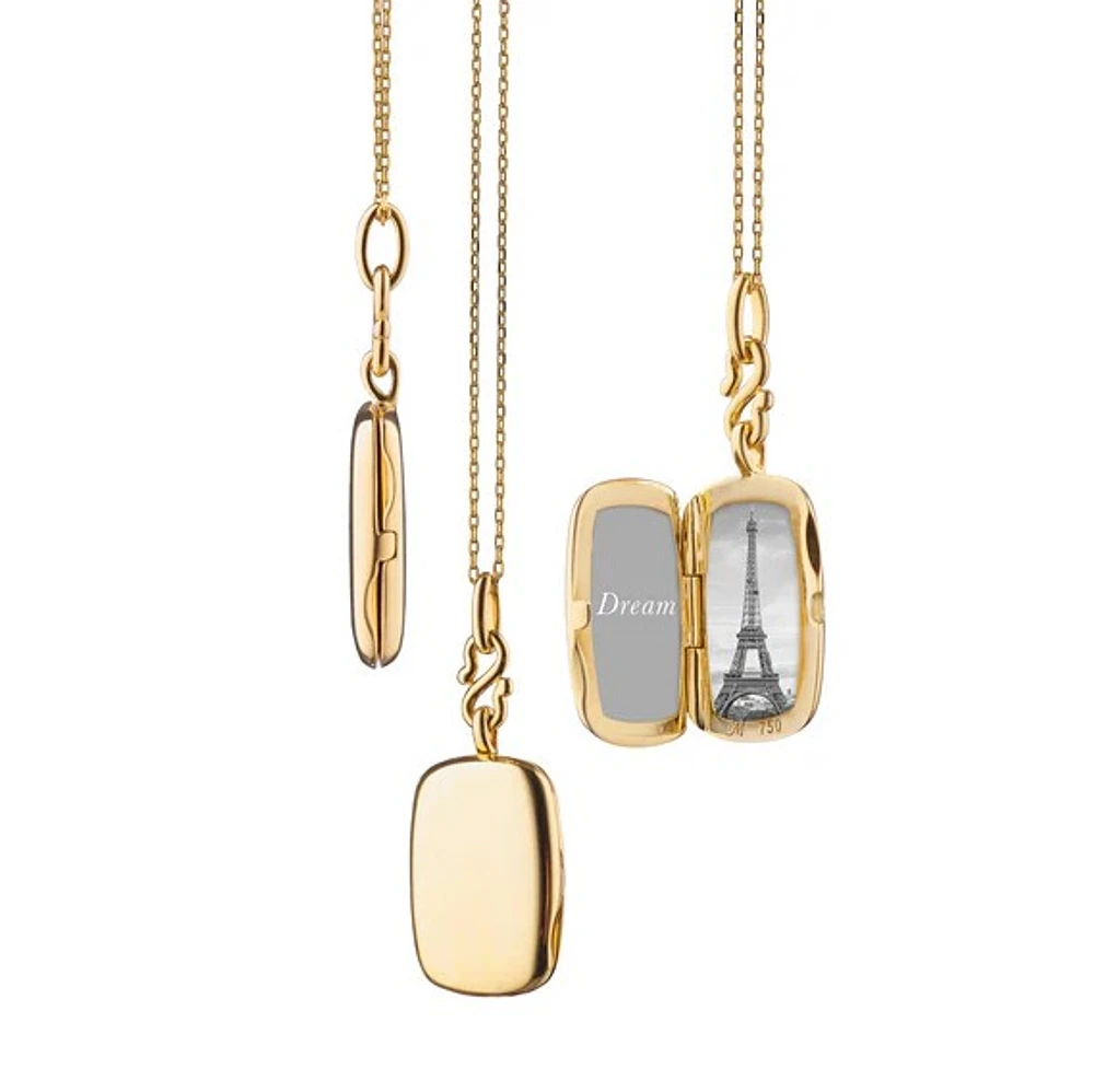 Slim "Britt" Gold Locket Necklace '18