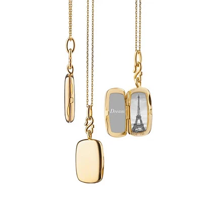 Slim "Britt" Gold Locket Necklace '18