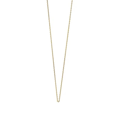 18K Yellow Gold “Jamie” Delicate Diamond Cut Chain 17'