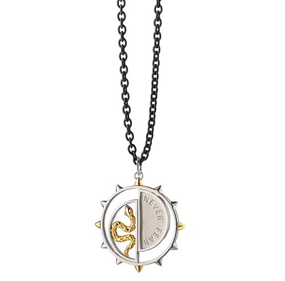 Never Fear Medallion Necklace 24" Length