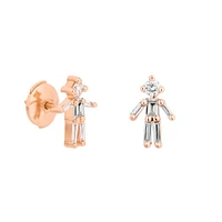 Single Boy Yellow Gold Stud Earring