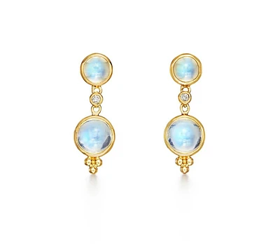 18k Moon Drop Earrings