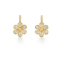 18K Snow Flower Earrings