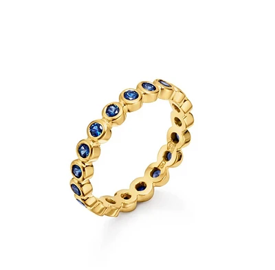 18K Blue Sapphire Eternity Ring