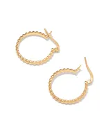 Beaded 20mm Hoop Earrings in 18k Gold Vermeil