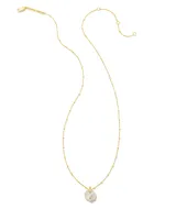 Anna Kate 18k Gold Vermeil Pendant Necklace in Ivory Mother-of-Pearl