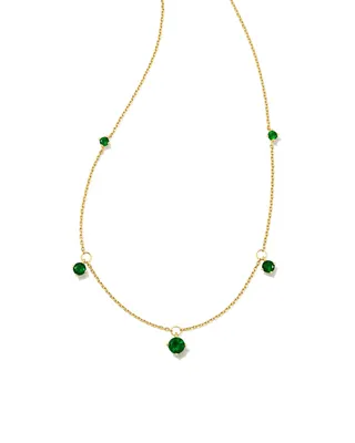 Blakely 18k Gold Vermeil Strand Necklace in Green Onyx