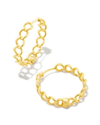 Grace Hoop Earrings in 18k Gold Vermeil