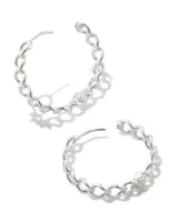 Grace Hoop Earrings in Sterling Silver