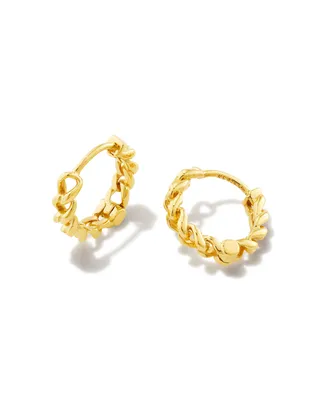 Grace Huggie Earrings in 18k Gold Vermeil