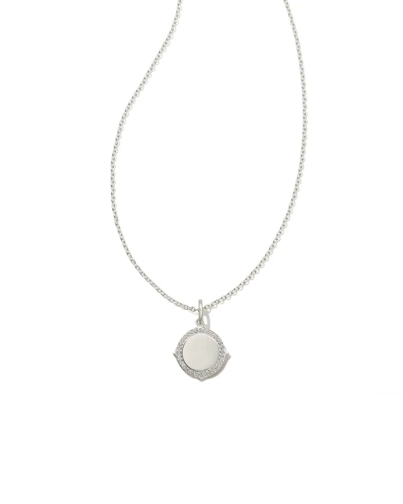 Matilda Luxe Sterling Silver Charm Necklace in White Sapphire