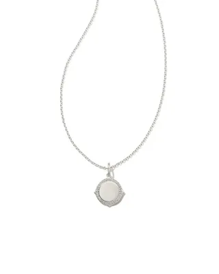 Matilda Luxe Sterling Silver Charm Necklace in White Sapphire