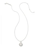 Matilda Luxe Sterling Silver Charm Necklace in White Sapphire