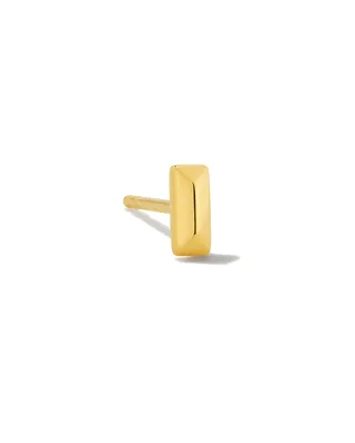 Mini Metal Bar Single Stud Earring in 18k Gold Vermeil