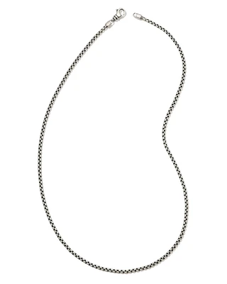 Beck 20" Thin Round Box Chain Necklace 18k Gold Vermeil