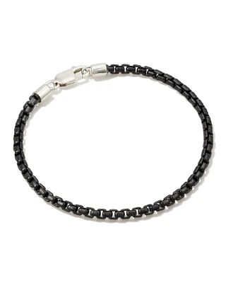 Beck Round Box Chain Bracelet Hematite