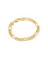 Figaro Chain Bracelet 18k Gold Vermeil