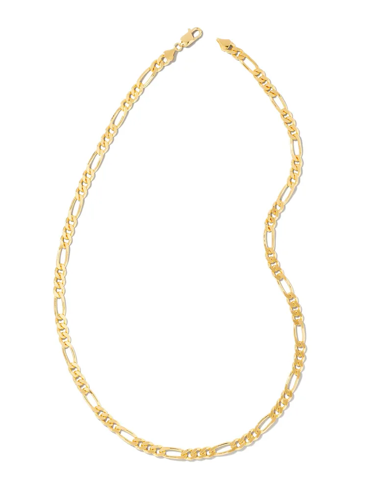 Figaro Chain Necklace 18k Gold Vermeil