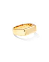 Hudson Signet Ring 18k Gold Vermeil