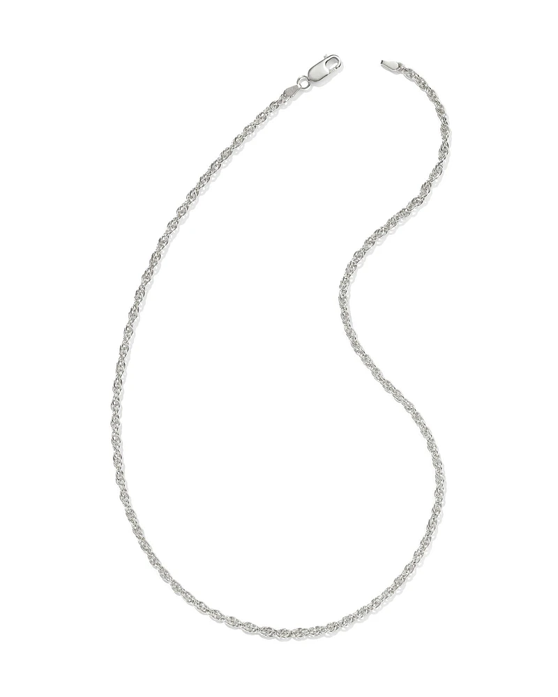 Ryan 20" Rope Chain Necklace in Oxidized Sterling Silver