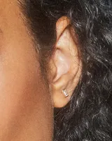 Isabella 14k Gold Stud Earrings in White Diamond
