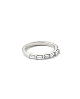 Isabella 14k Yellow Gold Half Eternity Band Ring White Diamond
