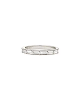 Isabella 14k Yellow Gold Half Eternity Band Ring White Diamond