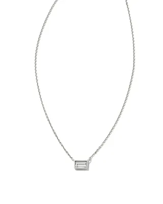 Isabella 14k White Gold Pendant Necklace in White Diamond, .18ct