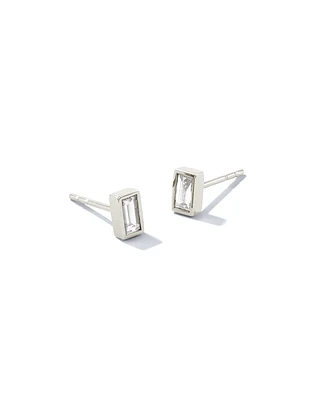 Isabella 14k Gold Stud Earrings White Diamond