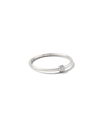 Stella 14k White Gold Band Ring Diamond