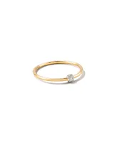 Stella 14k Yellow Gold Band Ring White Diamond