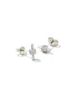 Stella 14k Gold Stud Earrings in Diamond