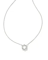 Davis Sterling Silver Luxe Pendant Necklace in White Sapphire