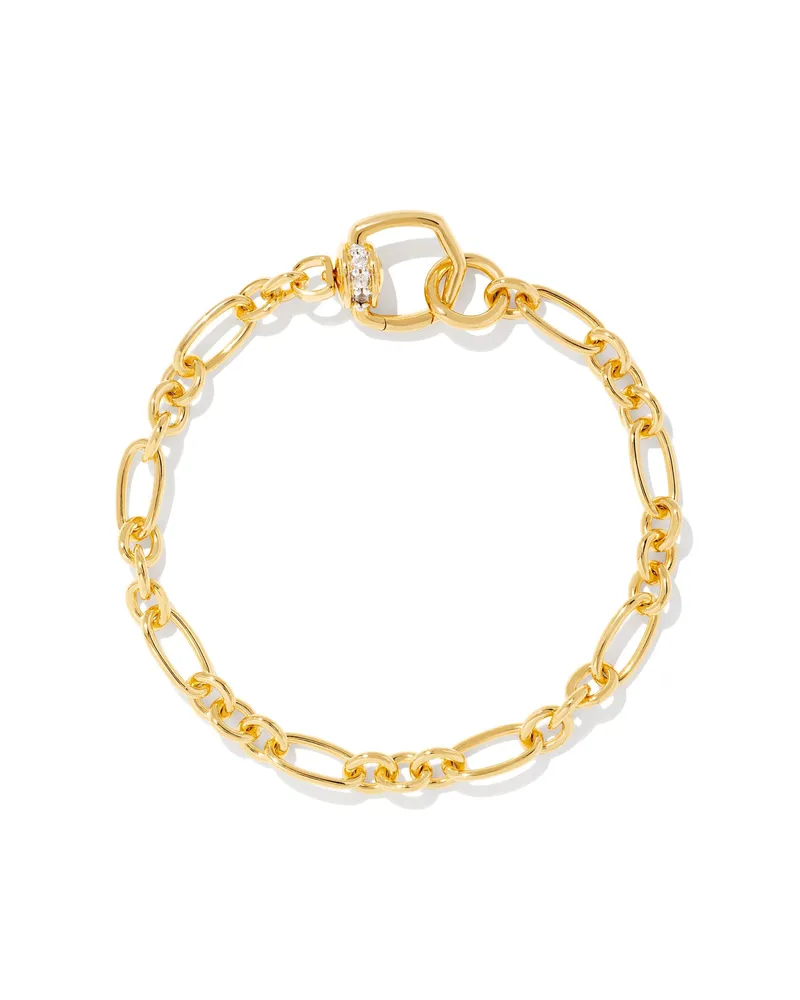 Josephine 18k Gold Vermeil Chain Bracelet White Sapphire