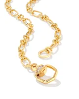 Josephine 18k Gold Vermeil Chain Necklace in White Sapphire