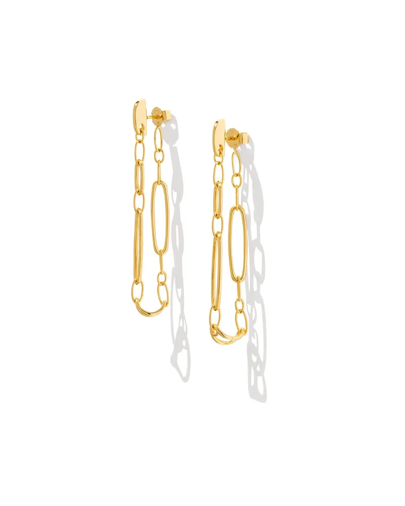 Josephine Linear Chain Earrings in 18k Gold Vermeil