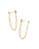 Josephine Linear Chain Earrings in 18k Gold Vermeil
