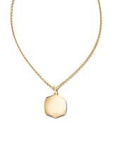 Davis 18k Gold Vermeil Luxe Charm Necklace in Sapphire