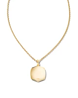 Davis 18k Gold Vermeil Luxe Charm Necklace in Red Garnet