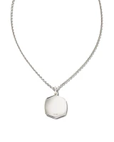 Davis Sterling Silver Luxe Charm Necklace in White Sapphire