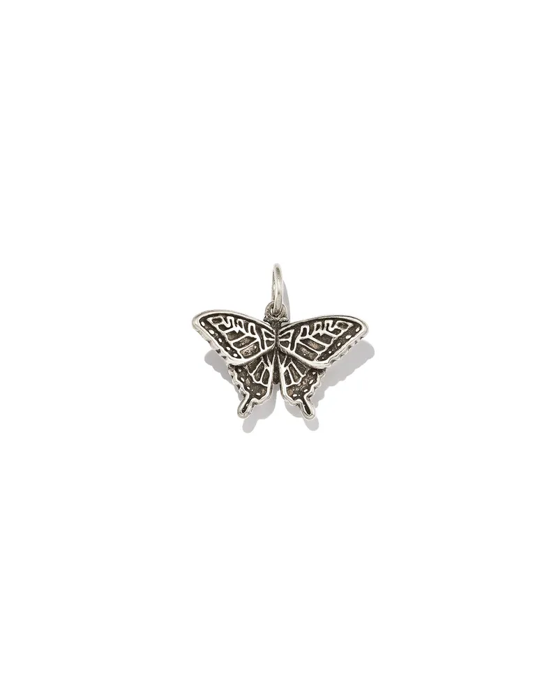 Butterfly Charm in Oxidized Sterling Silver
