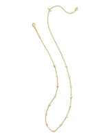 Haven Gold Strand Necklace Pink Enamel